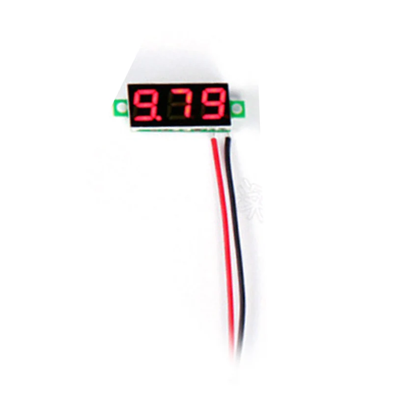 Red Мини-Автомобильный цифровой вольтметр постоянного тока 2,5 V-30 V Напряжение метр тестер светодиодный Экран электронной части авто аксессуары Цифровой вольтметр - Цвет: Red