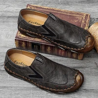 mens loafers handmade leather mens casual shoes autumn comfortable mens designer shoes men classic zapatillas hombre 38 47