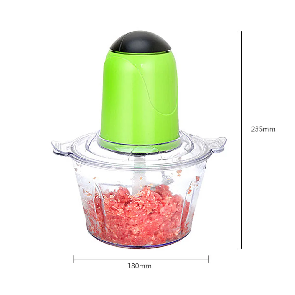 

2L Electric Kitchen Chopper Meat Grinder Shredder Food Chopper Stainless Steel Electric Household Processor Kitchen Tool
