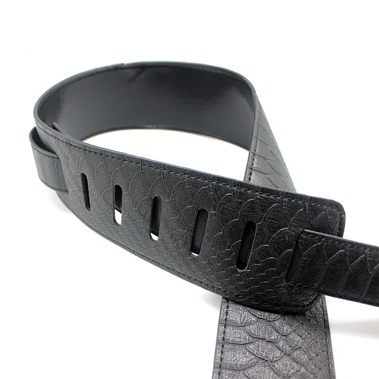 gitarre zubehör leder gitarre strap pu bass strap elektrische gitarre strap einstellbare geprägte gitarre strap free global shipping
