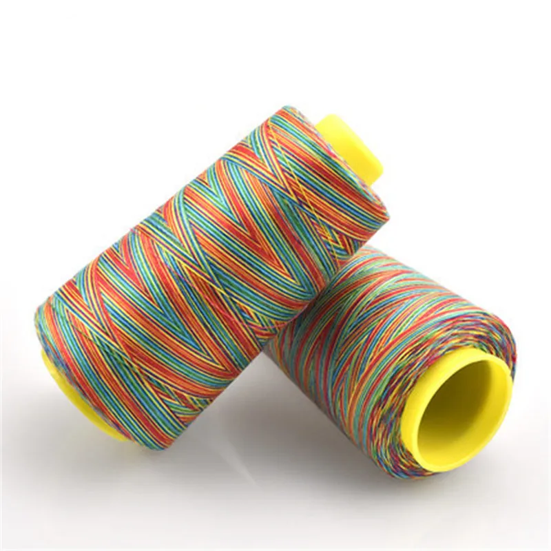 Высокопрочная цветная вышивка нить для шитья Радужная линия DIY швейная одежда
