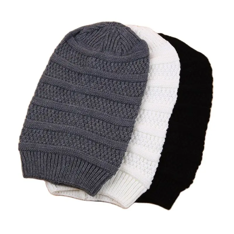 Зимняя осенняя женская вязаная шапка унисекс с длинным сечением в японском регги