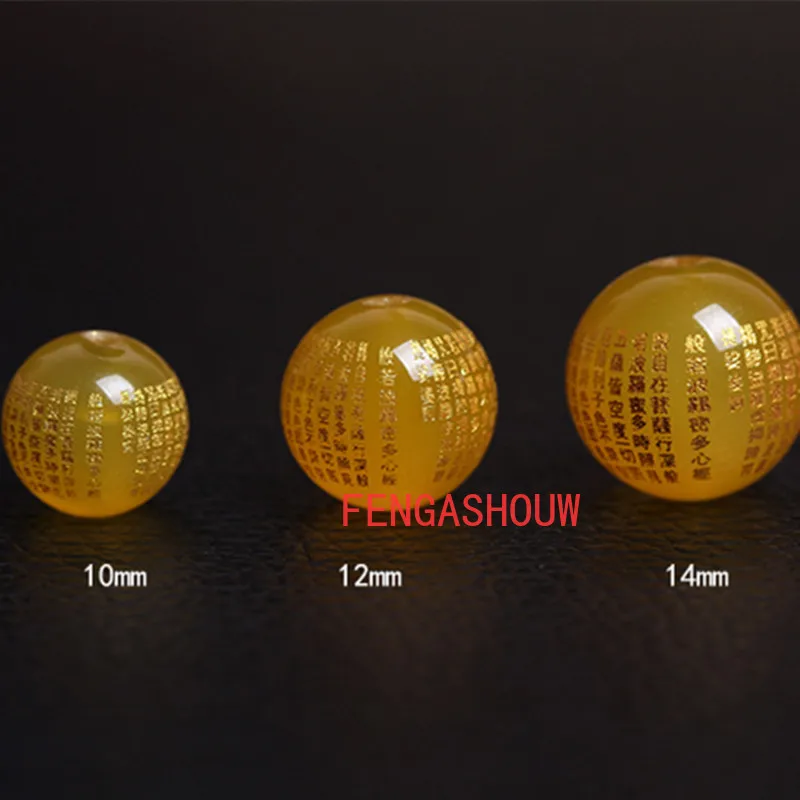 

Hot Selling Natural Yellow Agate Heart Sutra Single Loose Bead Handmade Necklace Accessies for Jewelry Making Gift