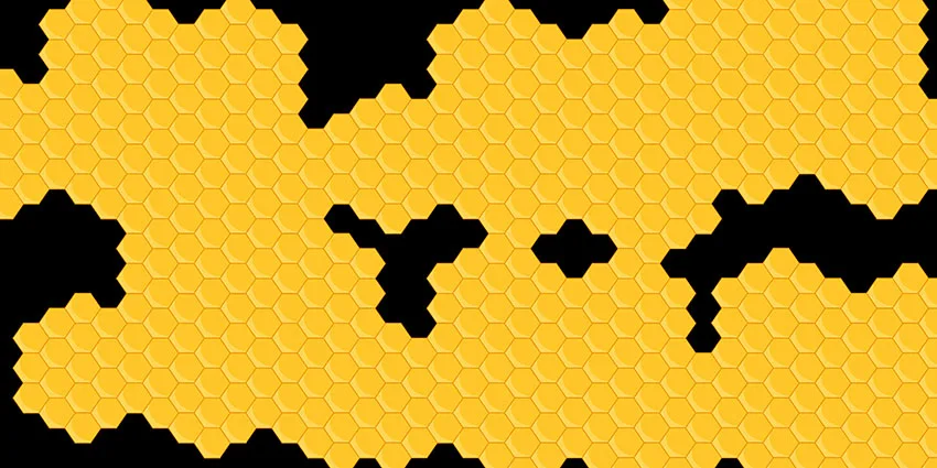 7x5 футов черный желтый шестигранный текстурный строительный блок