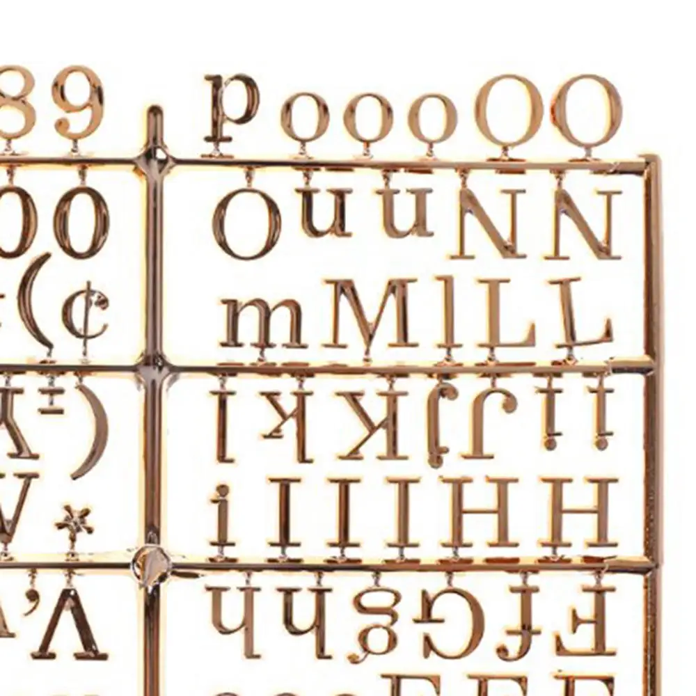 Английская буквенная доска войлочная для сообщений с золотыми и серебряными