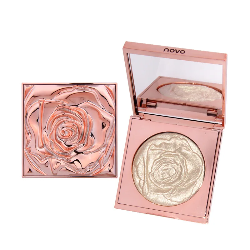 

Rose Translucent Light Highlighter Unicorn Fairy Facial Brighten Trimming Plate Pearly Lustre Shimmering Powder