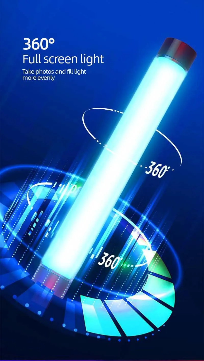 Светодиодный светильник ручной осветительный прибор RGB с USB-портом для съемки