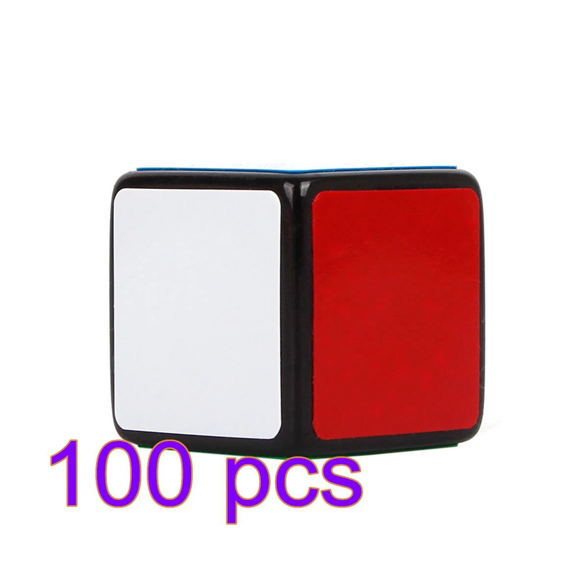 

wholesale 100pcs 1x1x1 Magic Cube 25mm Developing Intelligence Early Educational Toy For Children Adults - Black / White