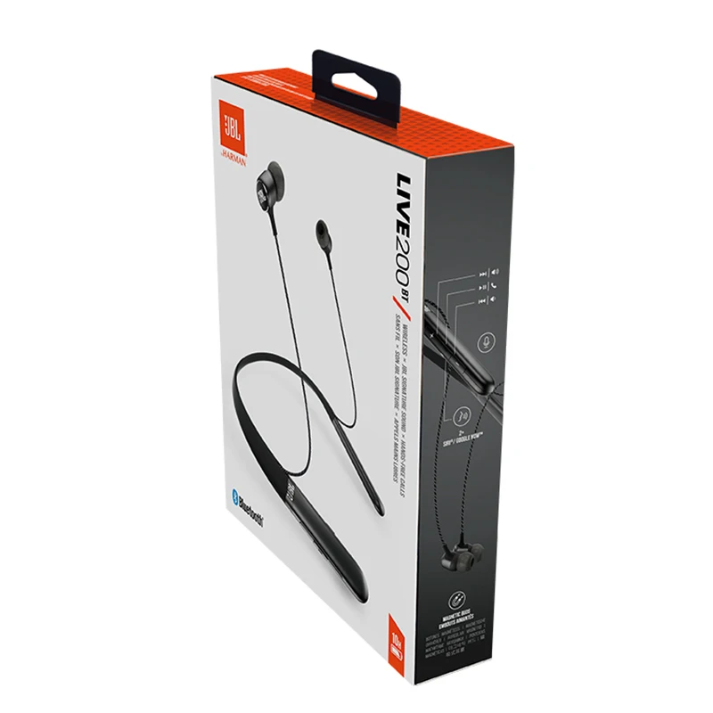 JBL Live 200BT беспроводные Bluetooth наушники с шейным ободом магнитные спортивные