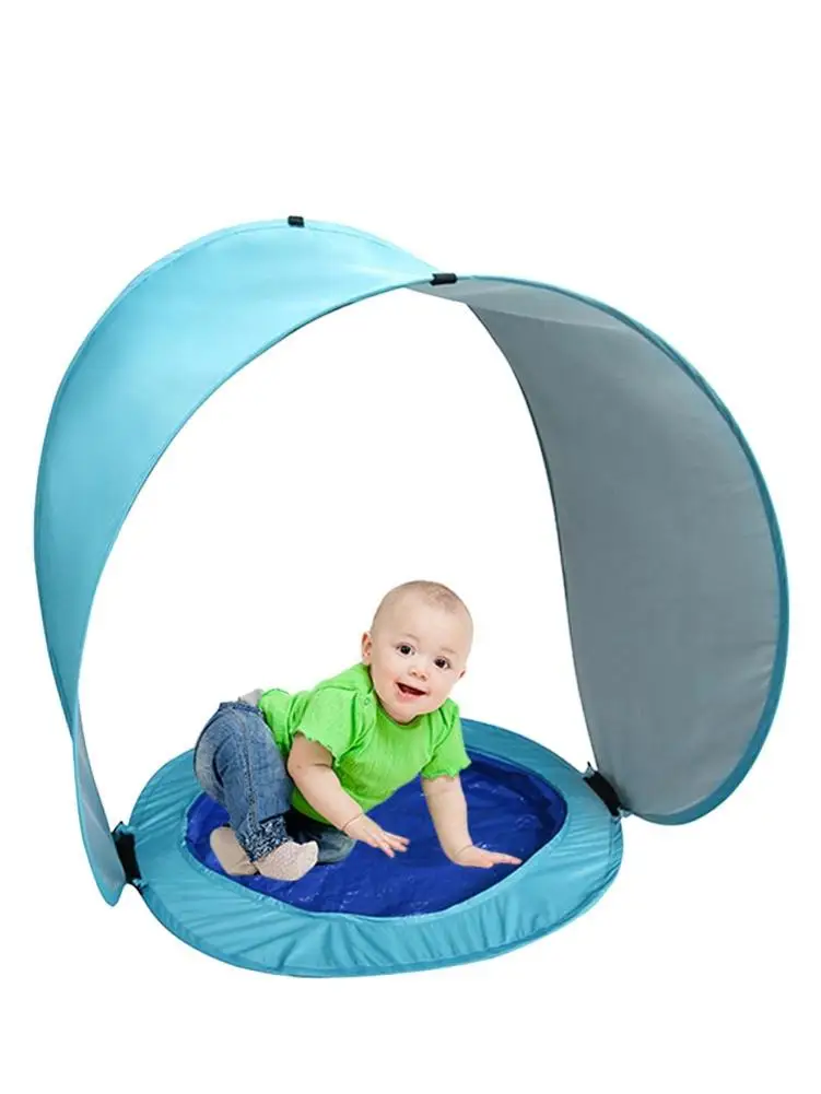 

Детская Пляжная палатка, всплывающая портативная Съемная УФ-защита, уличная лампа с наземными гвоздями, игровой тент