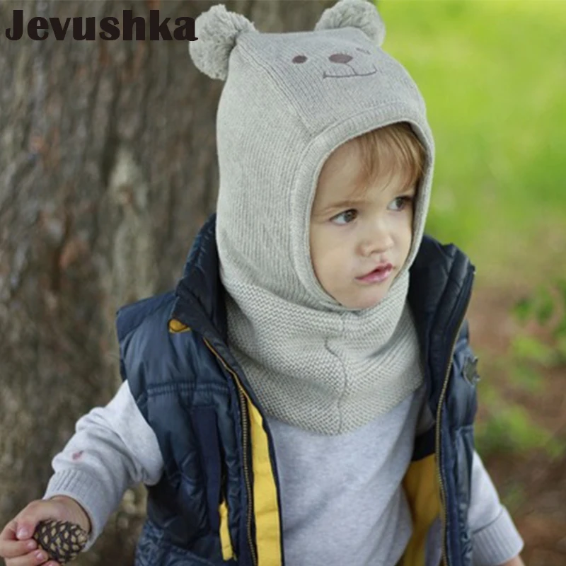 Зимняя вязаная шапочка для малыша маленьких девочек и мальчиков шапка с помпоном