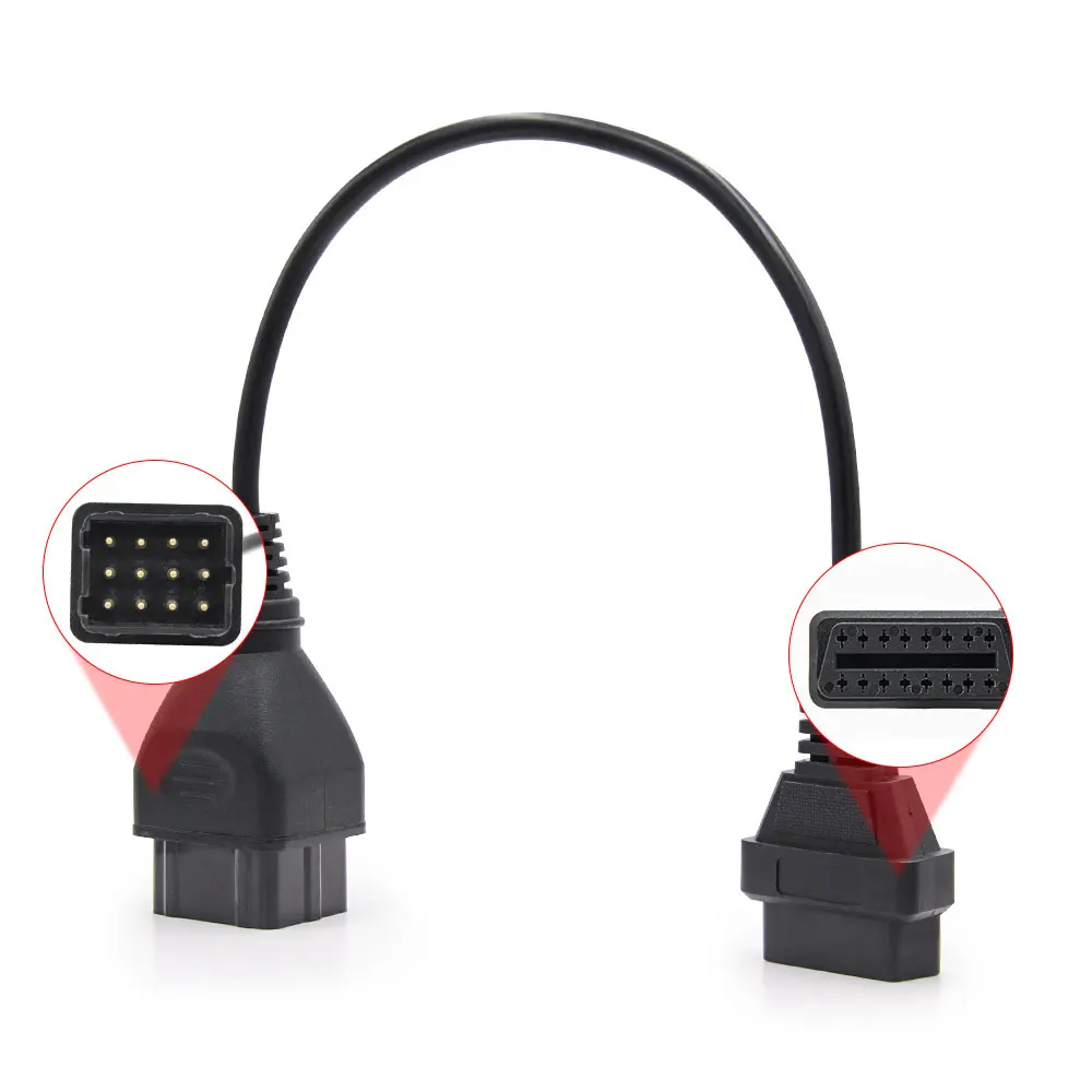 OBD2 Connector Adapter For GAZ Truck 12 Pin OBD to 16Pin 12PIN Diagnostic Auto Tool Extension Cable | Автомобили и мотоциклы