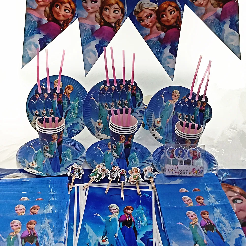 Дисней Эльза Анна 100 шт. с днем рождения детские украшения для вечеринки