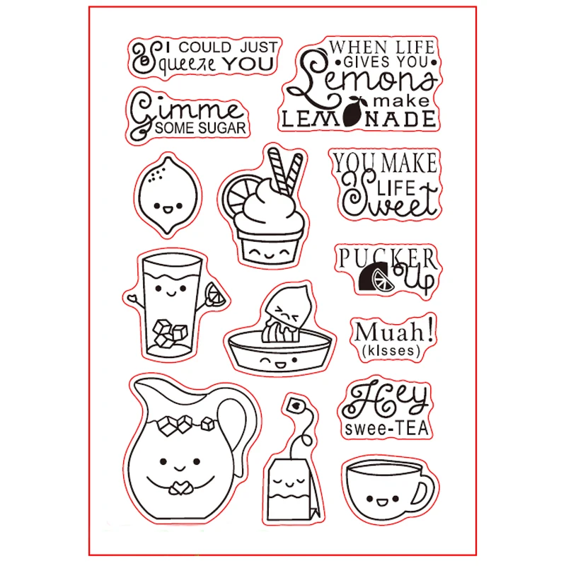 Прозрачные штампы когда жизнь дарит вам Лемон для самостоятельного изготовления