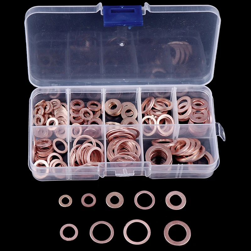 

200 шт./корт. Медное кольцо для герметизации