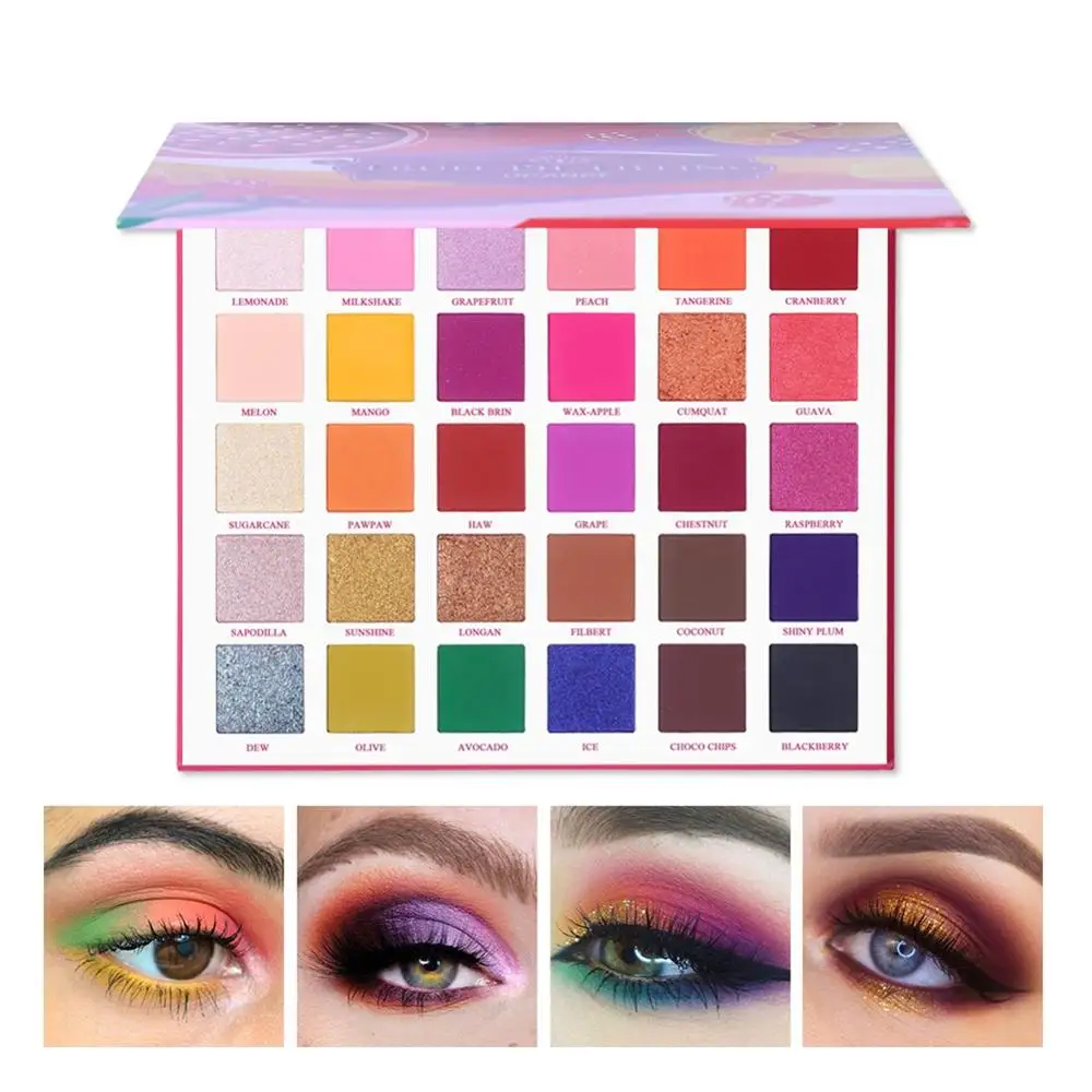 30 цветов Палитра теней для век фруктовый пирог палитра долговечные