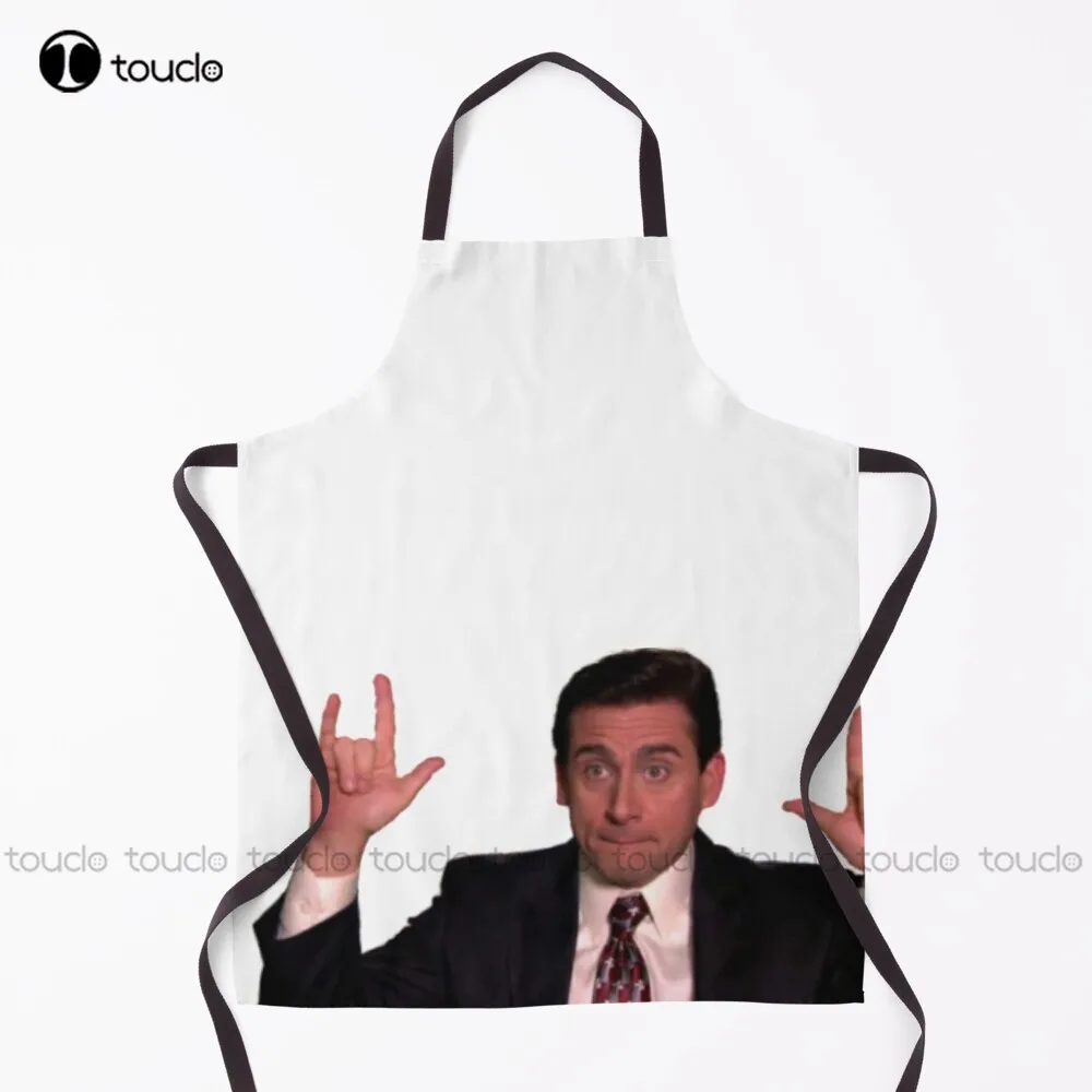

New Michael Scott Rock And Roll Sign Apron Funny Aprons Unisex