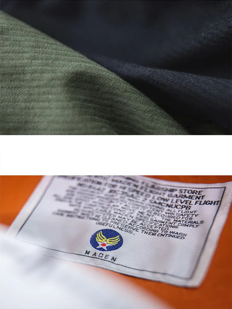 

2021AW American Retro MA-1 Bomber Jacket Autumn Casual Army Green Baseball Uniform Stand-up Collar Jacket Male