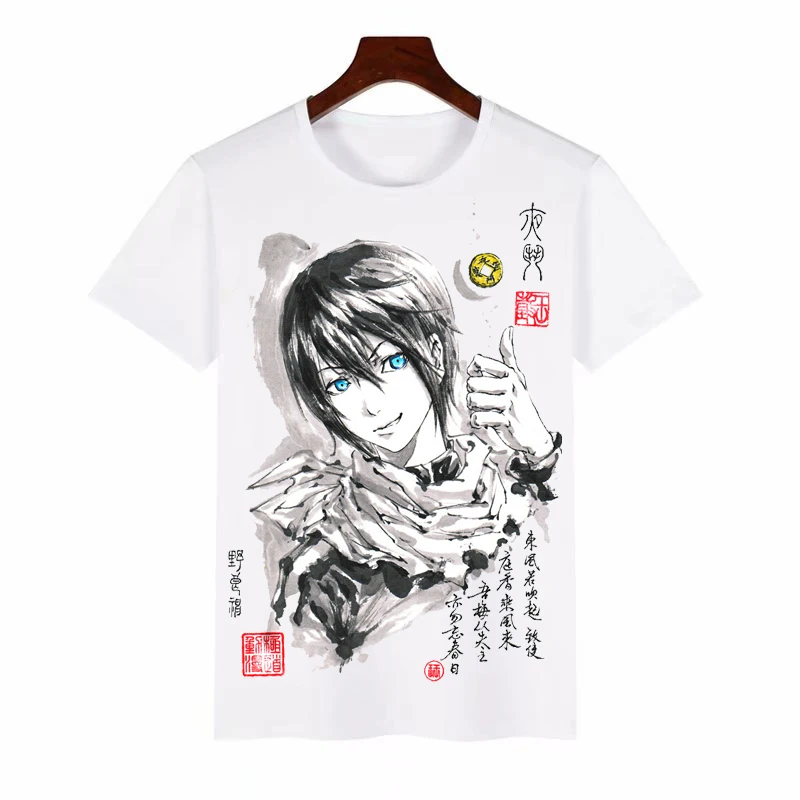 Аниме Noragami Yato футболки с коротким рукавом Косплей Костюмы Мужчины Женщины Топы