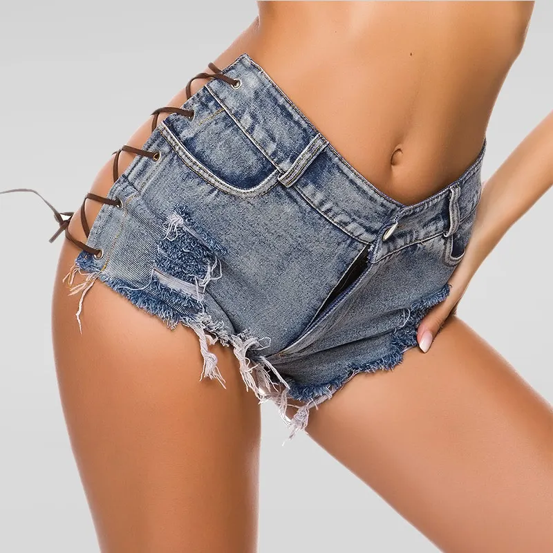 

Sexy Denim Shorts High Waist Skinny Ripped Mom Boyfriends Jeans Women Hip Slim 20212 Blue Streetwear Clothing Denim Hot Pants