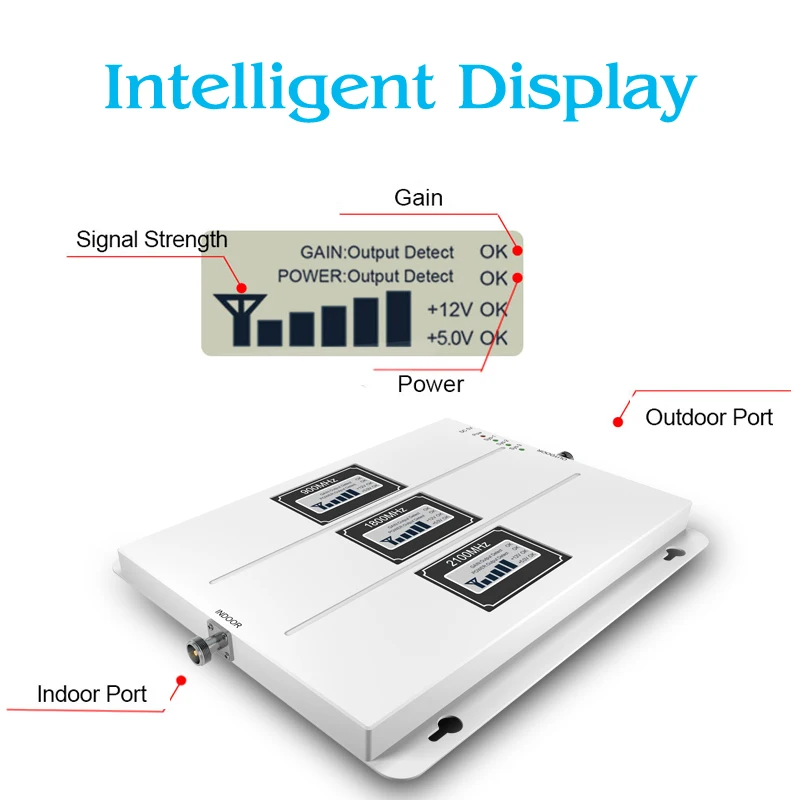 Lintratek ALC GSM 900 3G 2100 LTE 1800 усилитель сотового сигнала трехполосный Ретранслятор с ЖК
