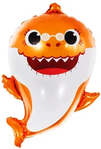 Шар (26''/66 см) Фигура Акулья семейка Бабушка Оранжевый 1 шт. | Дом и сад