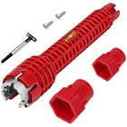 Гаечный ключ 8 в 1 для монтажа смесителей и раковин, противоскользящая ручка, гаечный ключ с двумя головками, удлиненный гаечный ключ