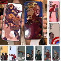 marvel superhero hero phone cover hull for samsung galaxy s6 s7 s8 s9 s10e s20 s21 s5 s30 plus s20 fe 5g lite ultra edge