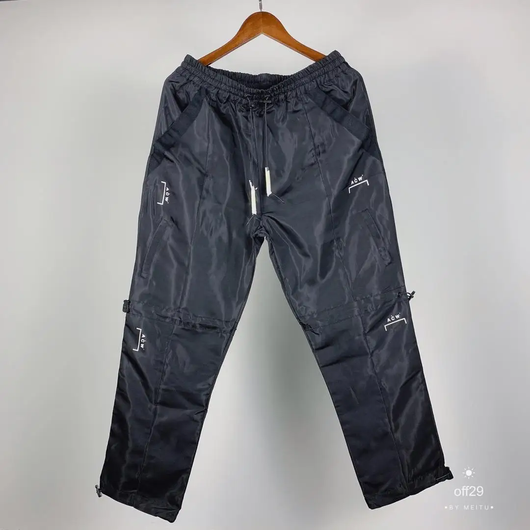 2black 19SS холодные настенные штаны 1:1 Топ Версия спортивный костюм на завязках Jogger уличная хип-хоп ACW брюки A-COLD-WALL брюки для мужчин и женщин - Цвет: 2black