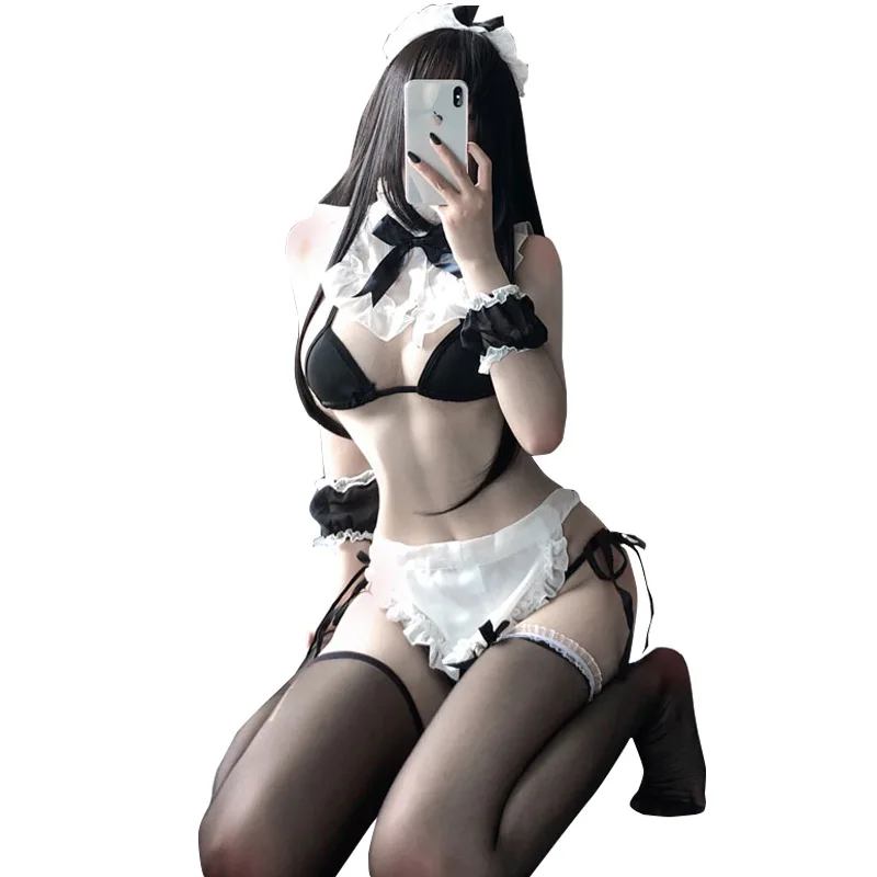 Комплект женского нижнего белья для косплея экзотический кружевной комплект с