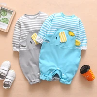 baby clothes newborn striped stitching print long sleeve jumpsuit autumn winter infant rompers boys girls jumpsuits 3 18months