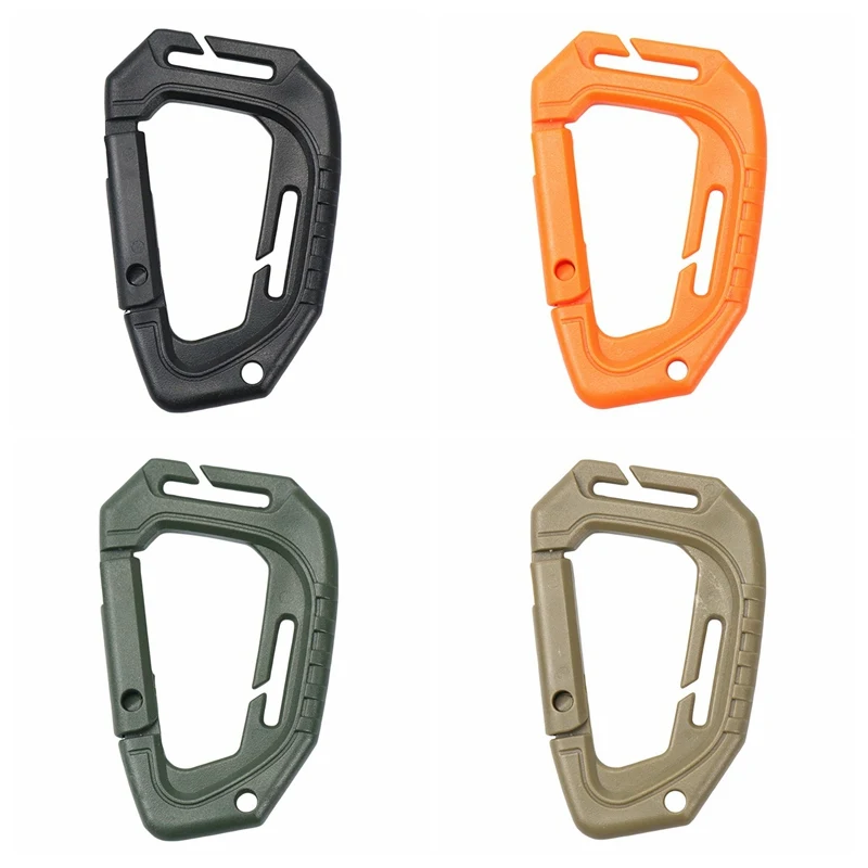 

5PCS Big D-type Plastic Steel Tactical Molle Quick Hook Hanging Buckle Clip Outdoor Backpack Bags Accessories EDC Camping Tool