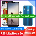 100% Оригинальный 5,84 ''ЖК-дисплей для Huawei P20 Lite  Nova 3e, ЖК-дисплей, сенсорный экран, дигитайзер в сборе, ANE-LX1 ANE-LX3, замена
