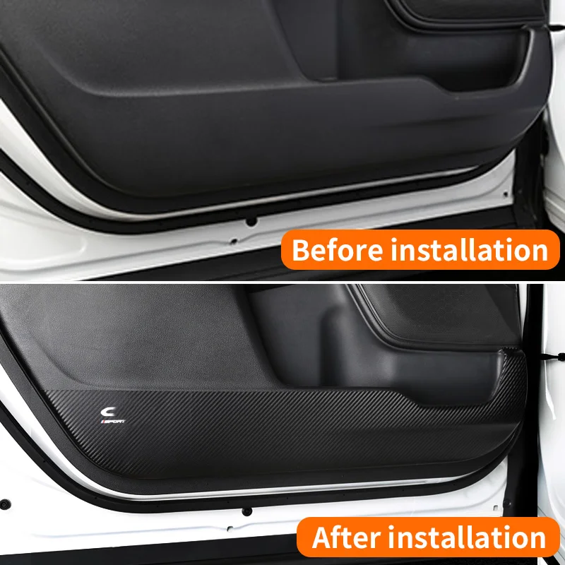 Противоударная панель на дверь автомобиля Защитная Кожаная противогрязевая