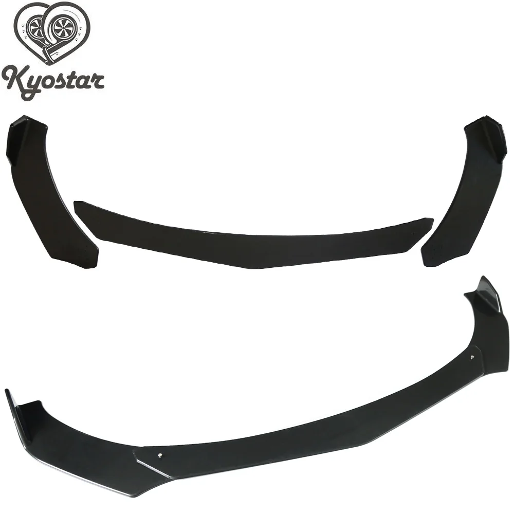 Универсальный передний бампер спойлер для губ ABS Sopiler 3 шт. Подходит Audi Ford BMW Honda