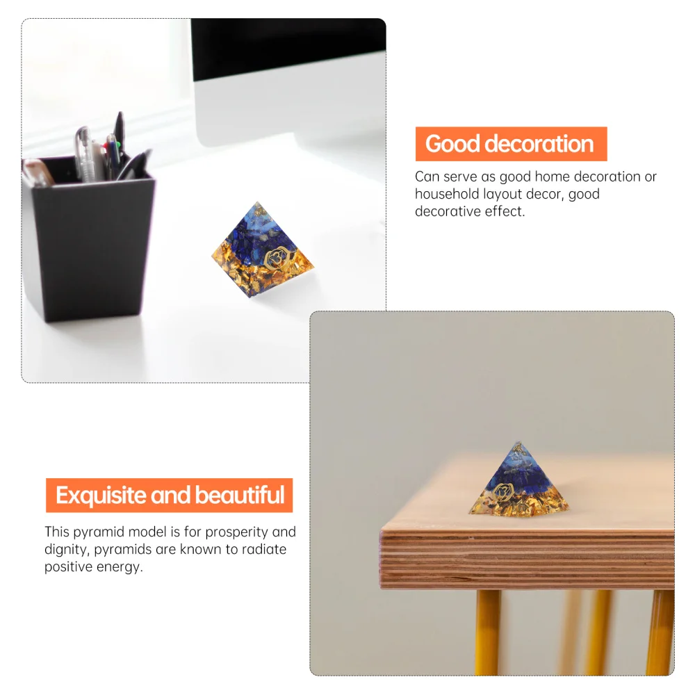 

1Pc Crystal Pyramid Model Exquisite Crystal Craft Practical Desktop Ornament