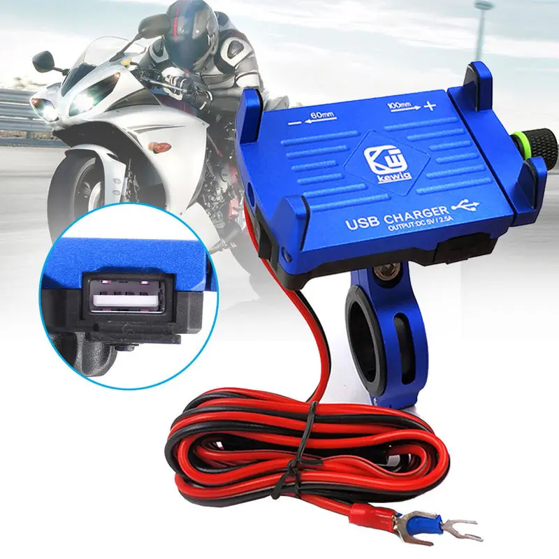 

Motorcycle Bike Cell Phone Holder Stand QC3.0 Quick Charger for Samsung Phone 2.5A USB Charger for iPhone Series Phone Stand