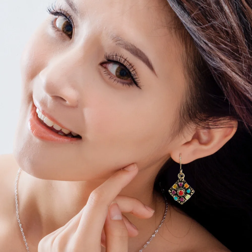 Винтажные богемные индийские этнические висячие серьги с капельными бусинами