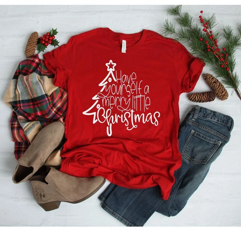 

Have Yourself a Merry Little Christmas Shirt, Merry Christmas, Christmas Shirt, Christmas Tee, Holiday shirts gift-K617