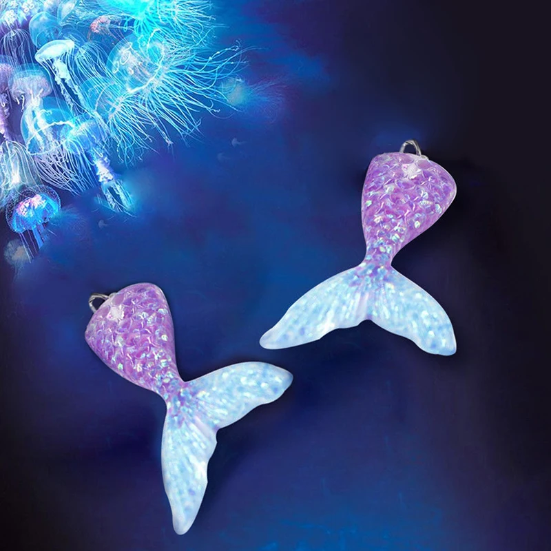 10 шт./компл. брелок с хвостом русалки блестками в форме рыбьего хвоста