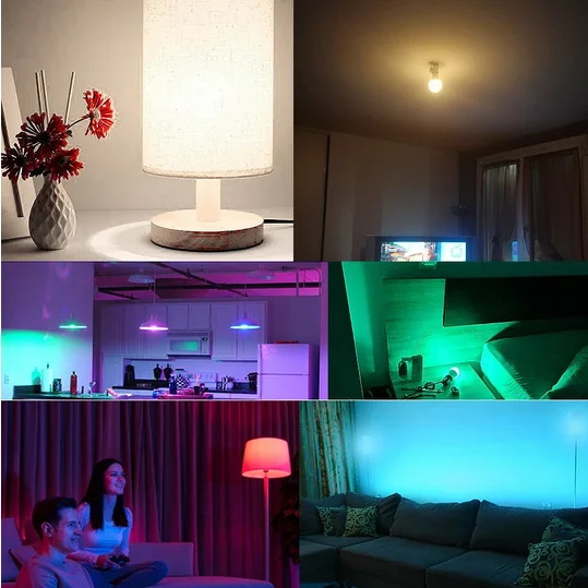 Светодиодный светильник E27 5 Вт 10 15 RGB + белый 16 цветов светодиодный изменяемый с