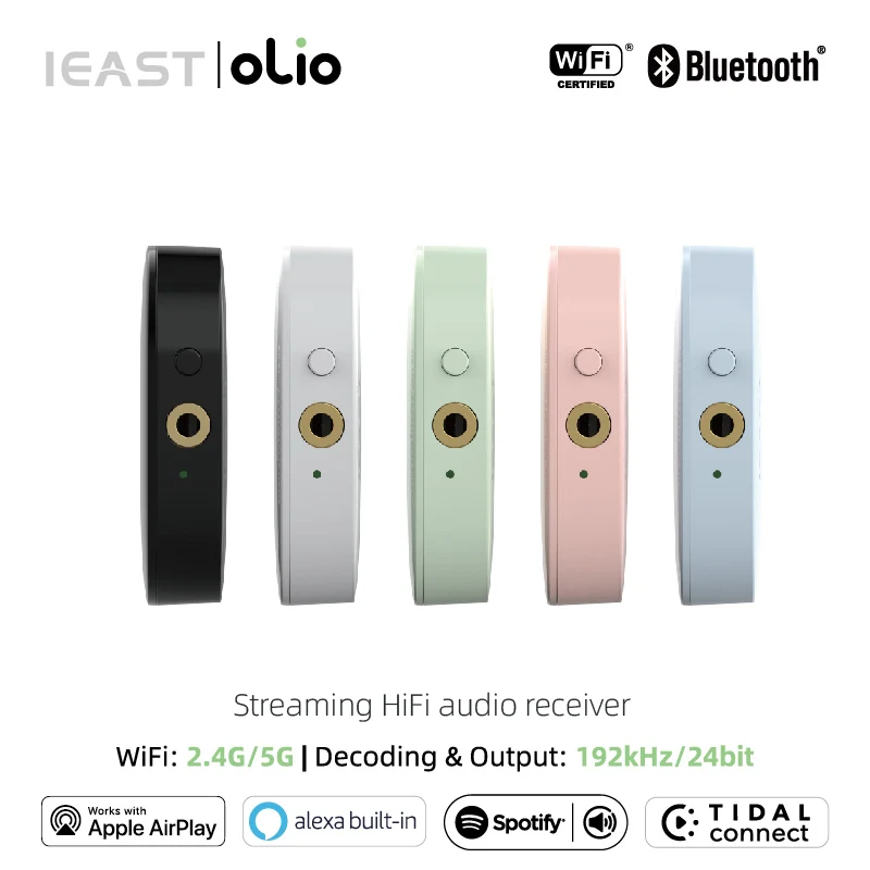 

Olio AirPlay2 Receiver, Chromecast Audio, WiFi Multiroom Streamer, Alexa, Siri,Google Assistant,Spotify, AmazonMusic, Tidal