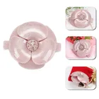 Новые летние акриловые заколки для волос Камелия Цветок защелкивающийся зажим с Стразы