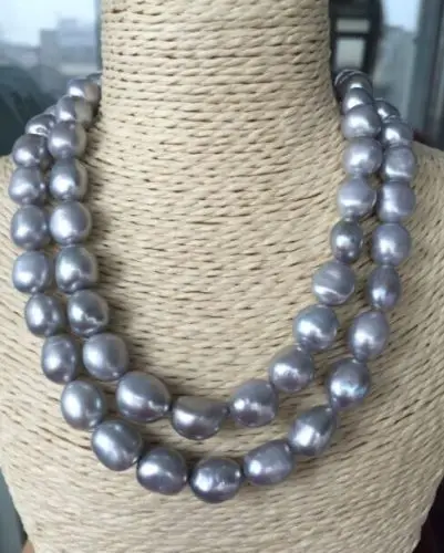 

Ожерелье женское из серебра 925 пробы с жемчужинами, 36 дюймов, 12-13 мм