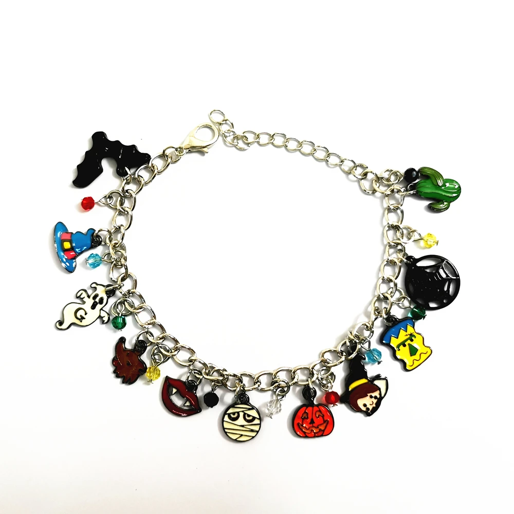 

FANTASY UNIVERSE Ghost Pumpkin Head Charm Bracelet The Nightmare Before Christmas Metal Jewelry Girl/Boy Gift