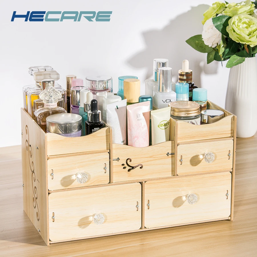 Органайзер HECARE для косметики деревянный органайзер ювелирных изделий сделай сам