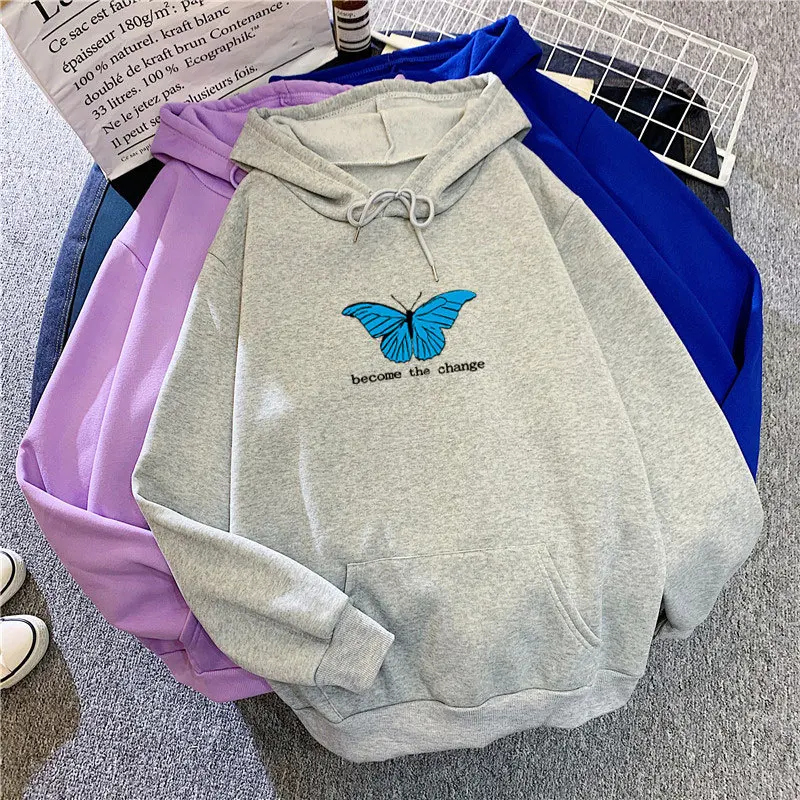 Women Sweetshirts Fall Winter Blouse Hoodies Long Sleeve Hoodies Graphic Crewneck Clothes Oversized Hoodie Casual Sweatshirts