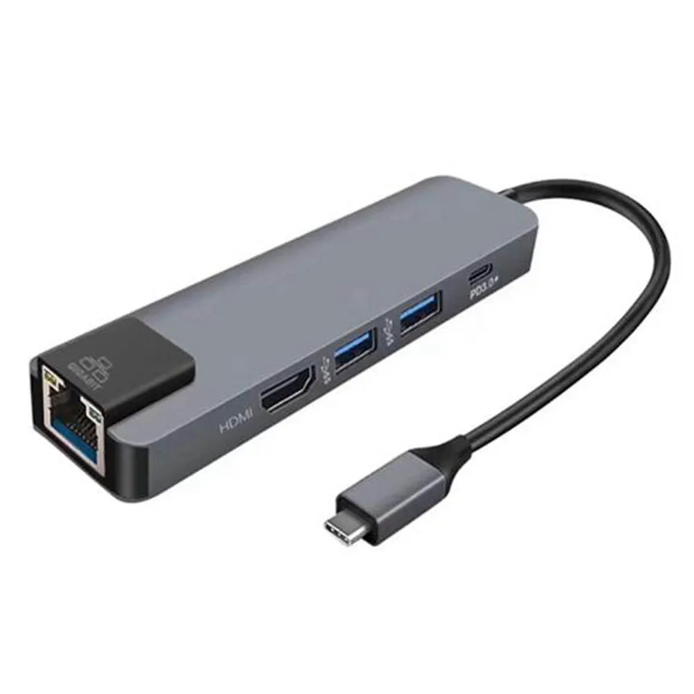 USB-адаптер с Type-C на HDMI совместимый USB 3 0 порт для зарядки Разветвитель RJ45