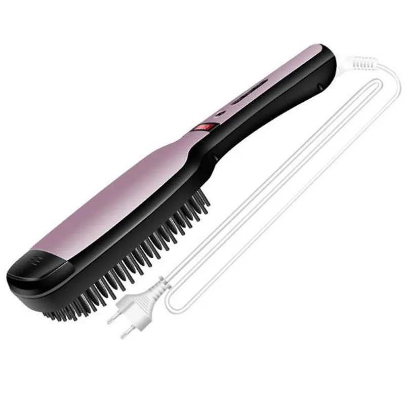 Выпрямитель для волос от kemei бриллиантовая Паровая прямая расческа щетка утюжок
