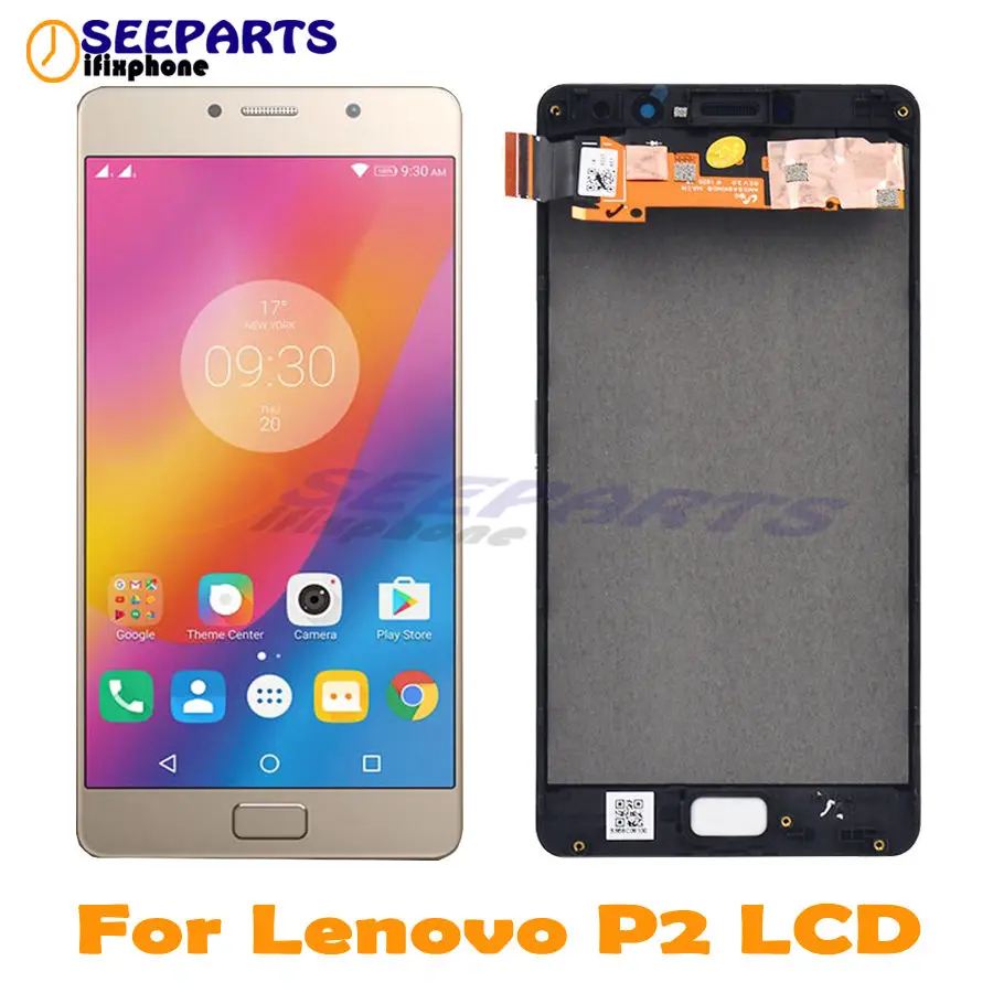 Дисплей для Lenovo P2 P2c72 P2a42 сенсорный экран дигитайзер панель в сборе с рамкой